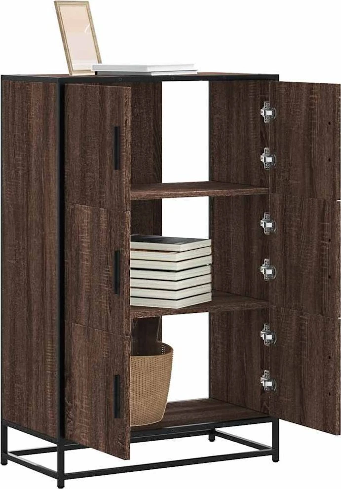 Highboard Rudas ąžuolas 68x35x106,5 cm Mediena ir metalas