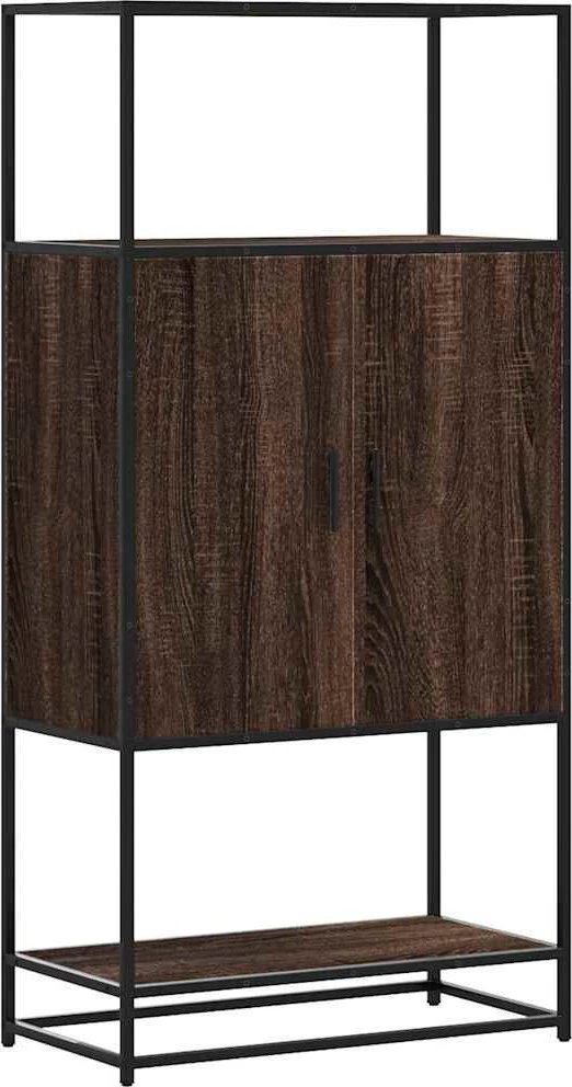 Highboard Rudas ąžuolas 68x35x139 cm Mediena ir metalas