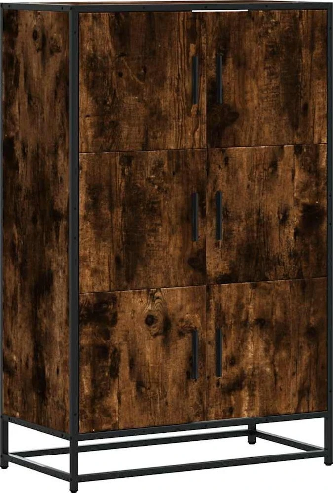 Highboard Rūkytas ąžuolas 68x35x106,5 cm Mediena ir metalas