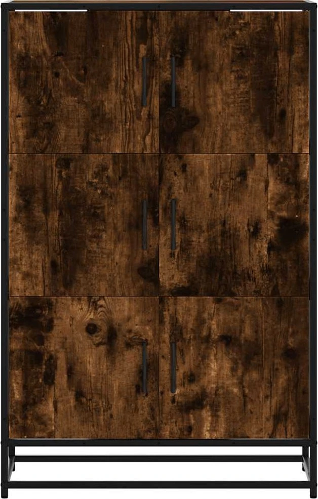 Highboard Rūkytas ąžuolas 68x35x106,5 cm Mediena ir metalas
