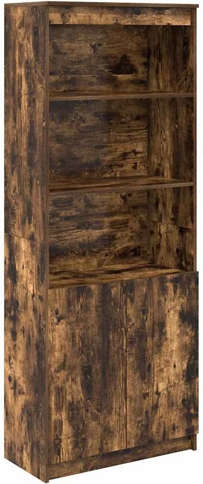 Komoda, dūminio ąžuolo spalvos, 70x35x180cm, apdirbta mediena