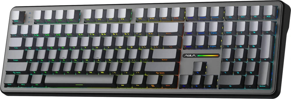 F108 Gradient Pilkas Nimbus V3 RGB AULA gasket klaviatūra