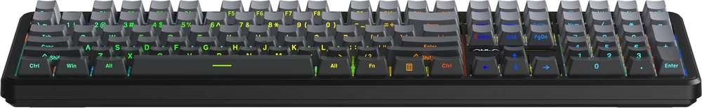 F108 Gradient Pilkas Nimbus V3 RGB AULA gasket klaviatūra