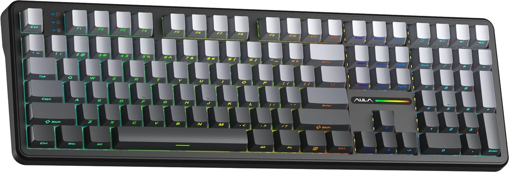 F108 Gradient Pilkas Nimbus V3 RGB AULA gasket klaviatūra