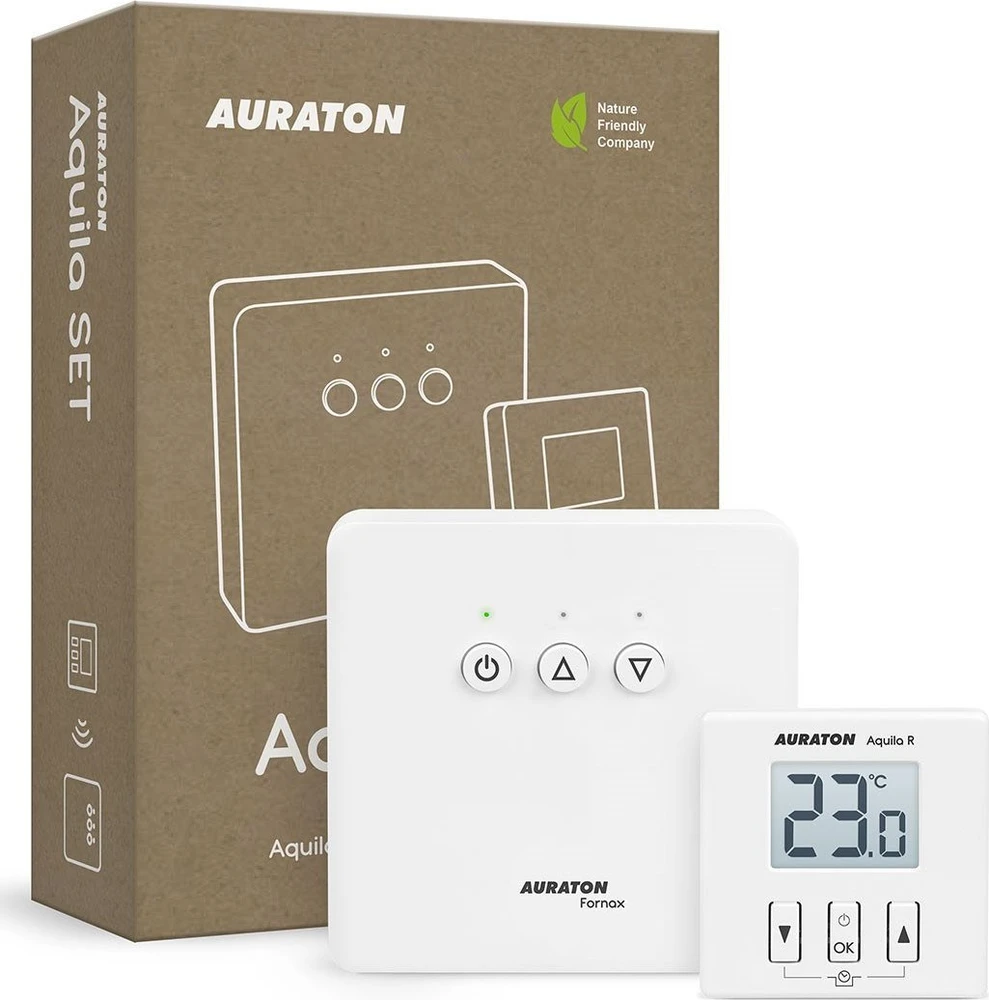 AURATON Aquila SET (AURATON 200 RT) belaidis termoreguliatorius su šildymo prietaiso valdikliu (komplektas)