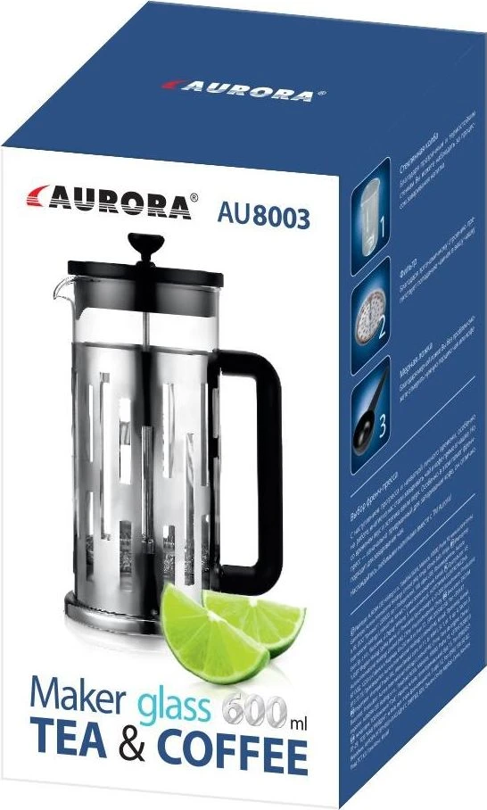 Aurora Kavos ir arbatos virimo aparatas Aurora AU8003 0,6l sidabrinis