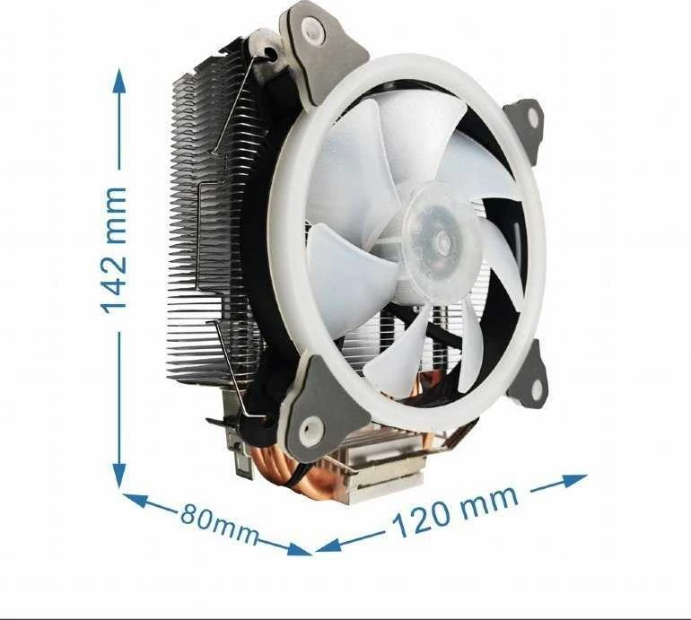 GEMBIRD CPU aušinimo ventiliatorius Huracan ARGB X130 12cm 150 W daugiaspalvis LED 4 kontaktų