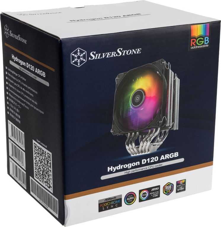 SilverStone SST–HYD120–ARGB–V2, AR8 cooler CPU – 92mm