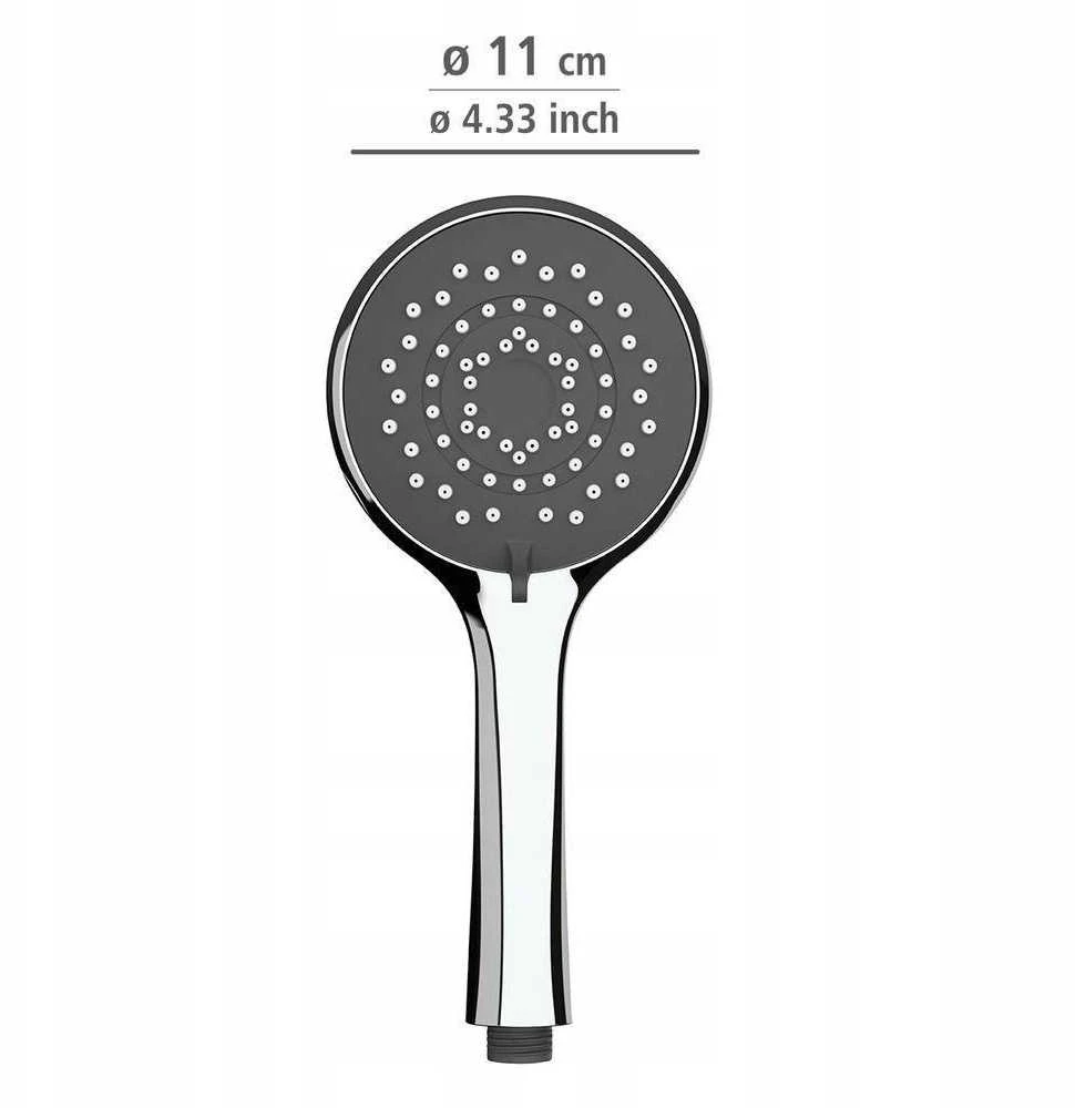 Dušo ausinės su vandens taupymo funkcija, Ø 11 cm, 5 srovės, WENKO