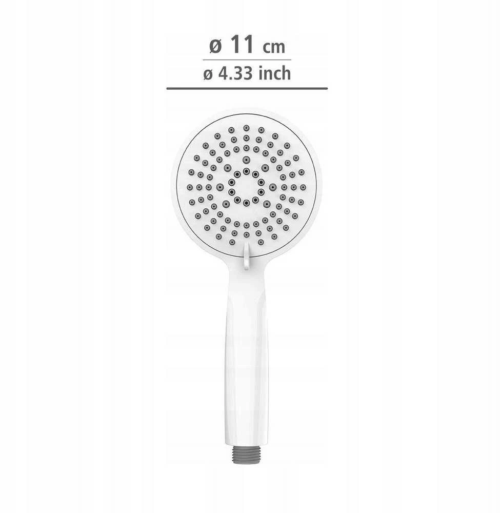 WENKO Young Line dušo galvutė Ø 11 cm, 5 srovės, baltos spalvos