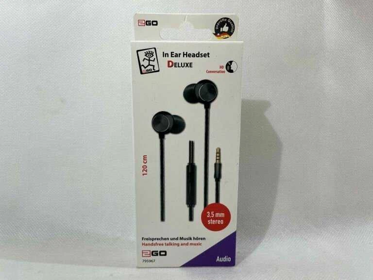 2GO In-Ear Stereo Ausinės "Deluxe" - juodos spalvos