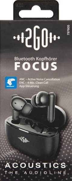 Ausinės 2GO Focus True Belaidės Stereo Juodas (797605)