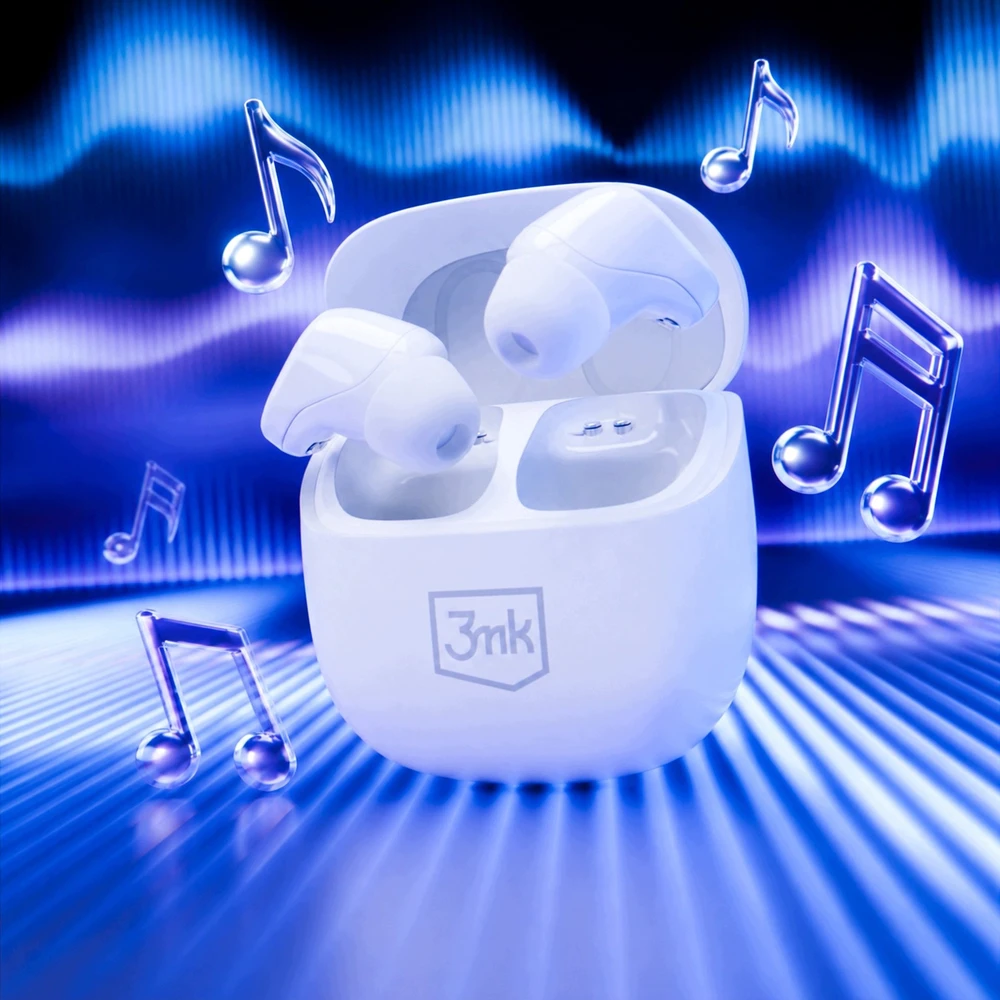 Ausinės 3mk BlitzBuds BT 6.0 balta
