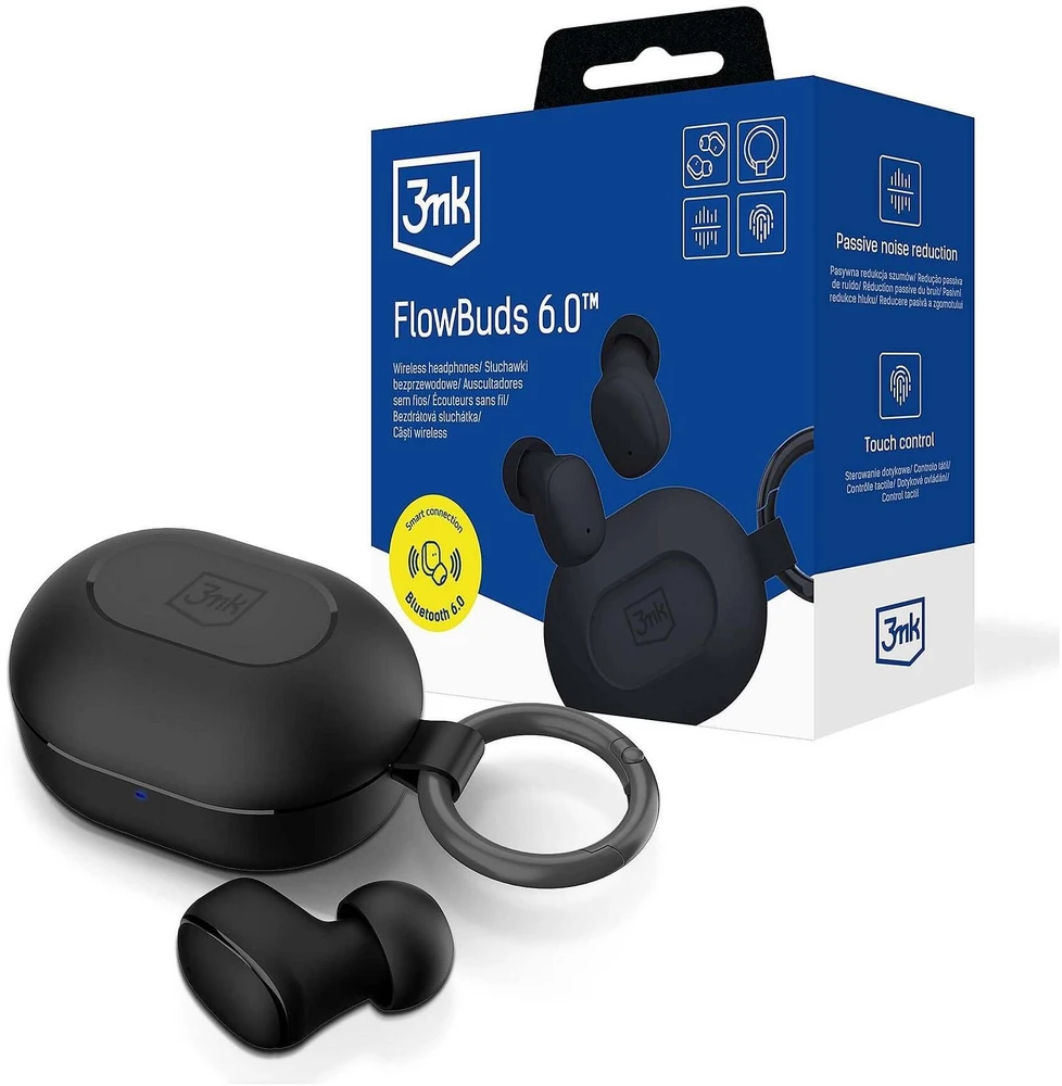 3Mk apsaugos priedai - 3mk FlowBuds 6.0 Juodas