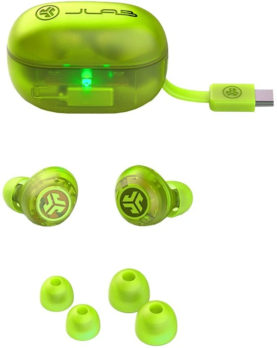 Ausinės 4kom.pl JLab Go Pop ANC Ausinių rinkinys True Belaidės Stereo (TWS) Douszny Połączenia/muzyka Bluetooth Morski, Permatomas