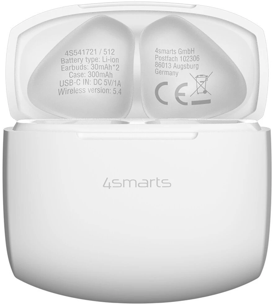 Ausinės 4smarts Belaidės Ausinės SkyBuds Air balta