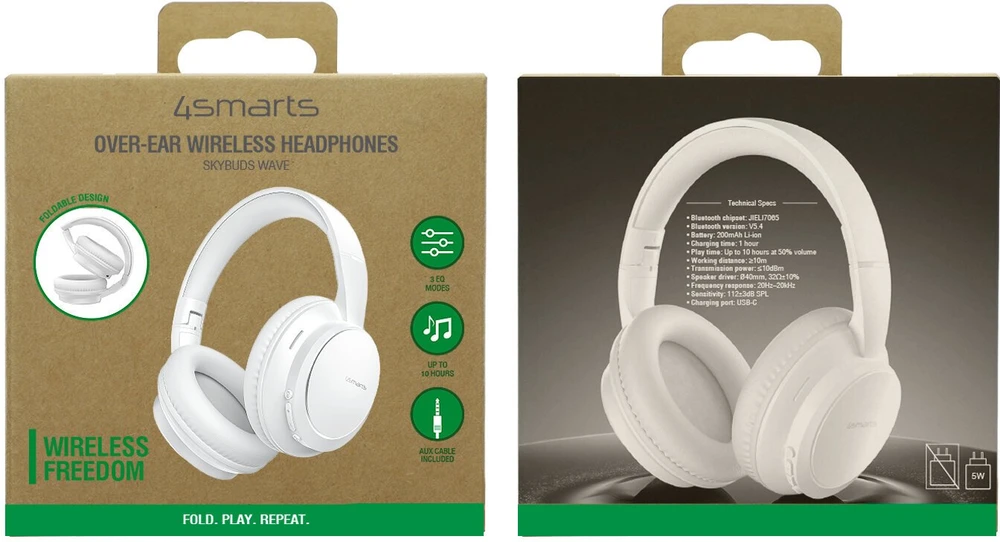 Ausinės 4smarts SkyBuds Wave Baltas (541774)
