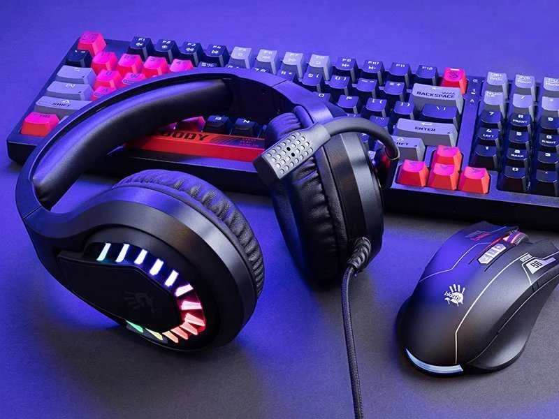 Ausinės A4Tech Bloody G200S USB+AUX3.5-4P juoda