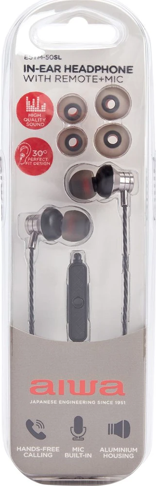 Ausinės 3.5mm ESTM-50SL Aiwa SIDABRO