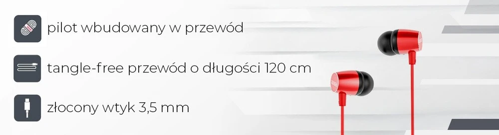 Aiwa ESTM-30RD raudonos ausinės su techninėmis specifikacijomis