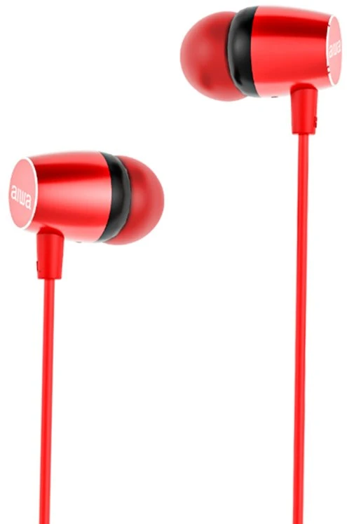 Ausinės Aiwa Įstatomos į ausis (į ausis įkišamos tipo) ausinės AIWA ESTM-20RD 105dB 16ohm Raudona