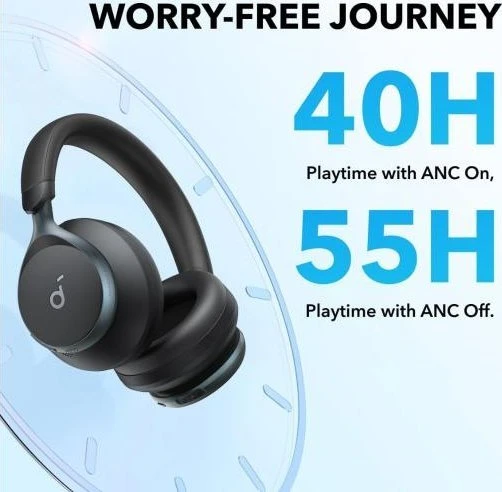 Ausinės Anker Soundcore Space One, Juodos