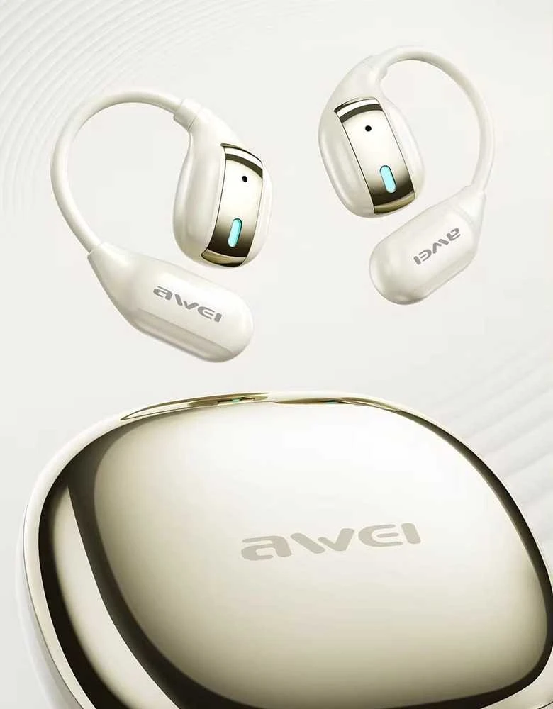 AWEI Bluetooth 5.4 TZ12+ Ausinės Docking Station juodos spalvos
