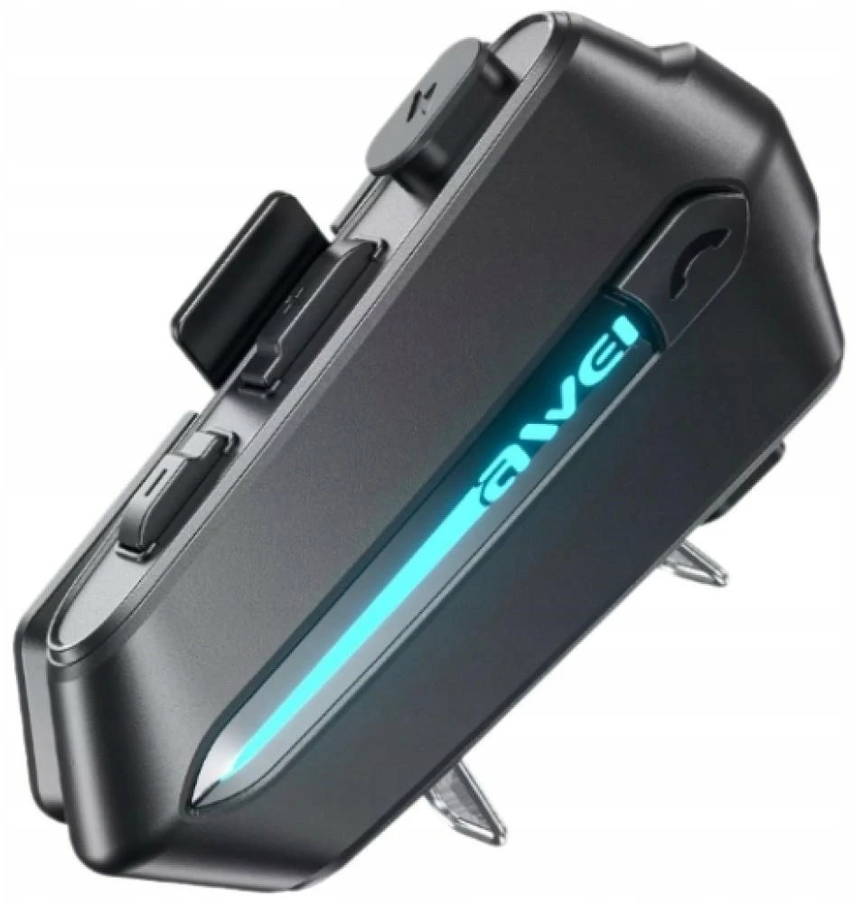 Wireless earphone for helmet AWEI VS-1 V5.4 juodos spalvos