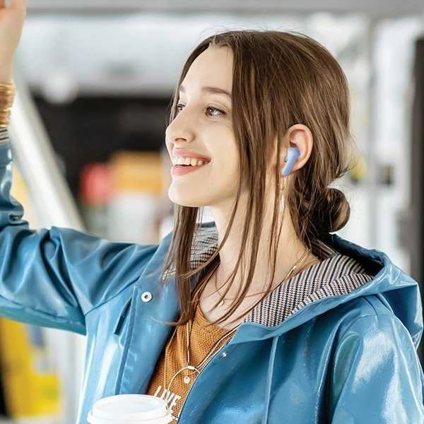 AWEI Bluetooth 5.3 T85 ENCTWS ausinės + docking station mėlynas