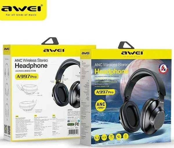 AWEI A997 Pro ANC Bluetooth Ausinės juodos spalvos