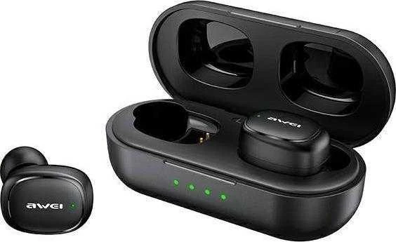 AWEI Bluetooth 5.1 T13 Pro TWS ausinės + docking station juodos spalvos