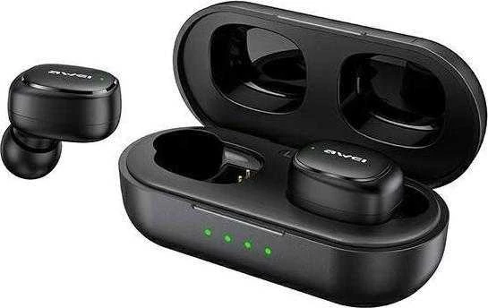 AWEI Bluetooth 5.1 T13 Pro TWS ausinės + docking station juodos spalvos