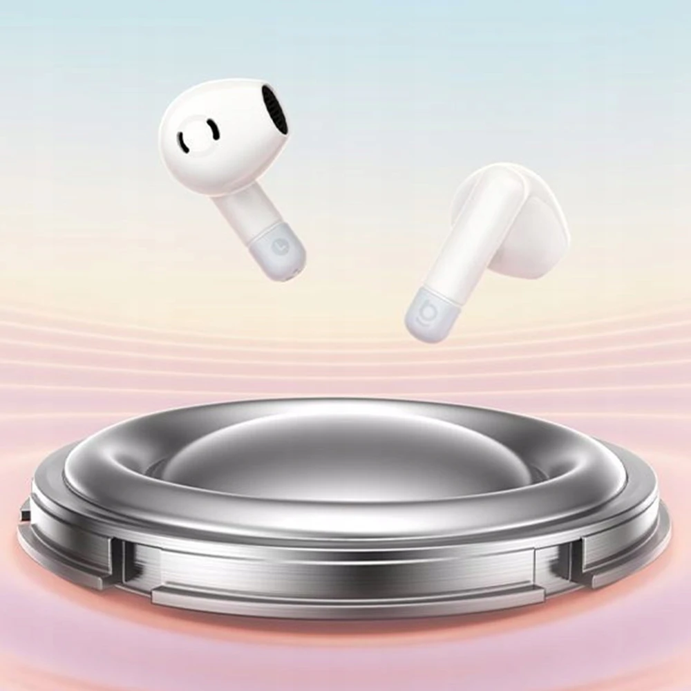 Baseus Belaidės Bluetooth 6.0 ausinės Bass BS2 Lite su įkrovimo dėklu, baltos
