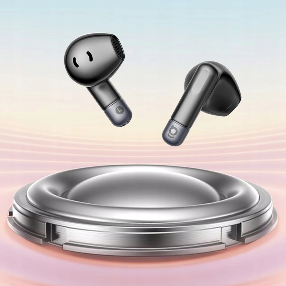 Baseus Belaidės Bluetooth 6.0 ausinės Bass BS2 Lite su įkrovimo dėklu, juodos