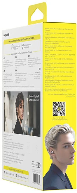 Baseus Bowie MC1 Pro pakuotės nugarėlė su informacija