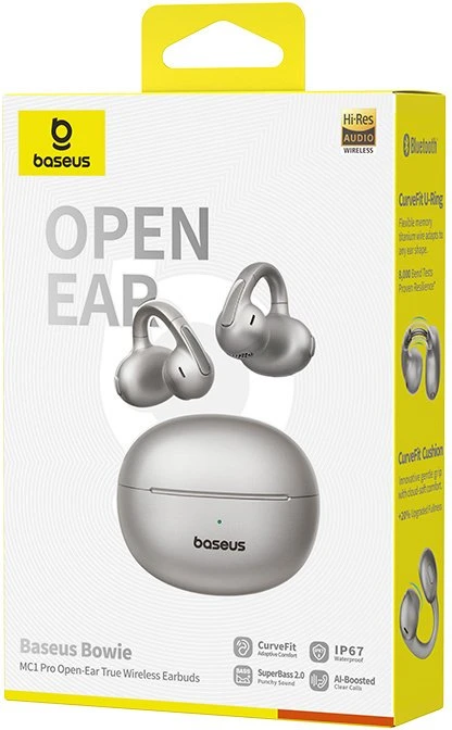 Ausinės Baseus Bowie MC1 Pro True Belaidės Earphones Natural Titanium