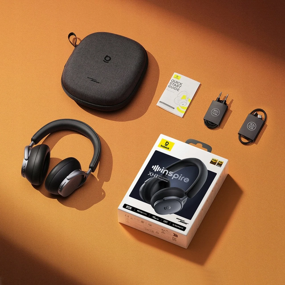 Ausinės „Baseus Inspire XH1 Sound by Bose Juoda“