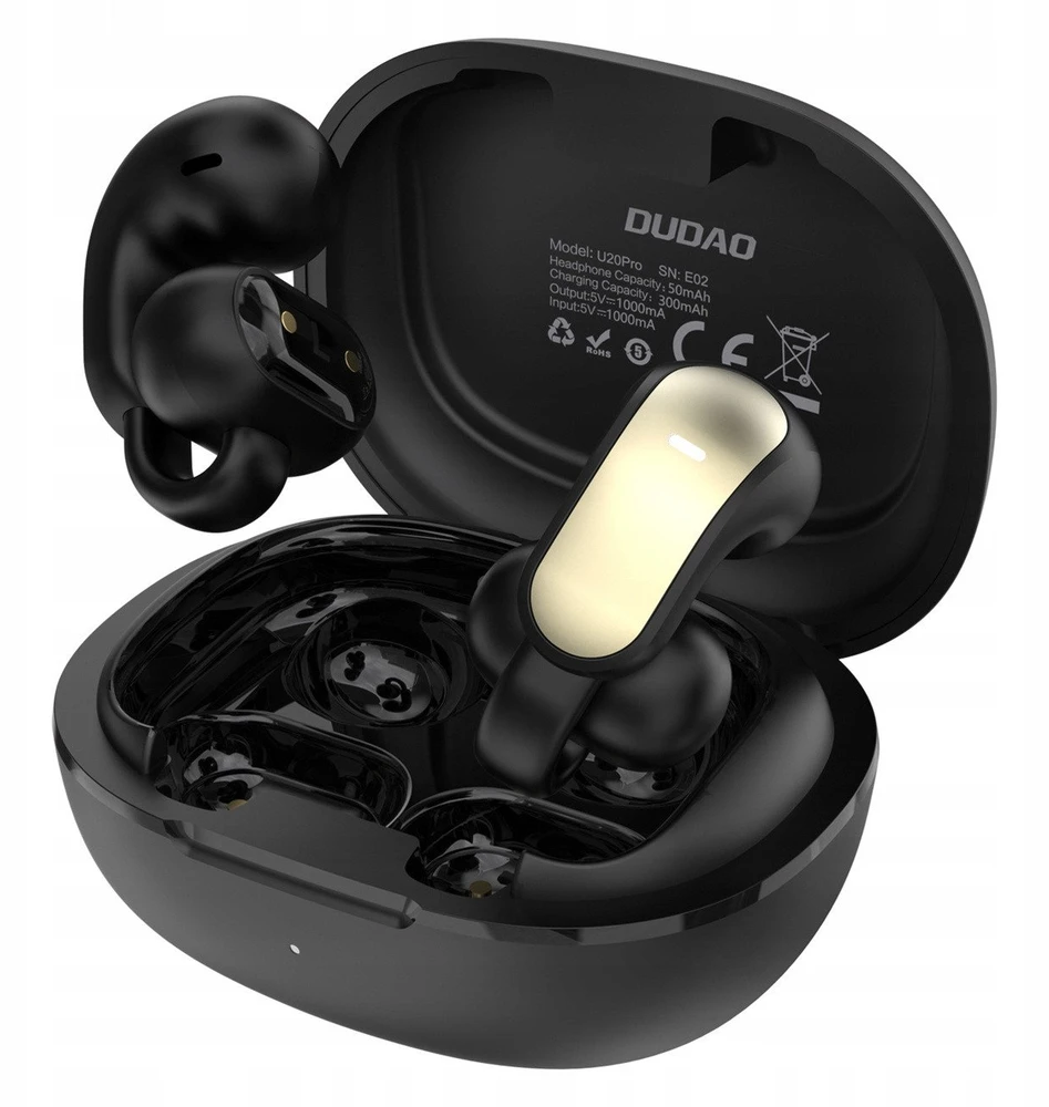 Dudao U20 Pro TWS Bluetooth belaidės ausinės – juodos spalvos