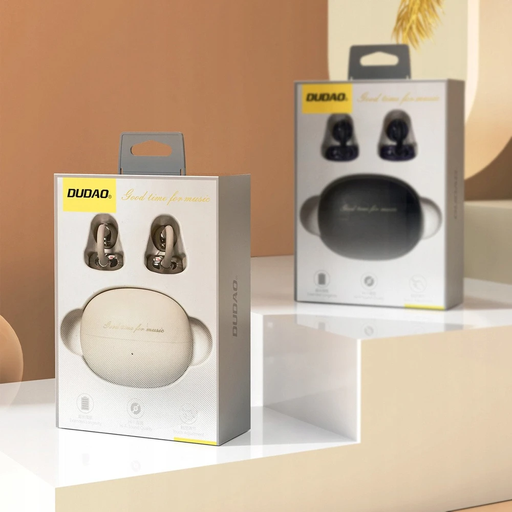 Dudao U20 TWS Bluetooth belaidės ausinės – baltos spalvos