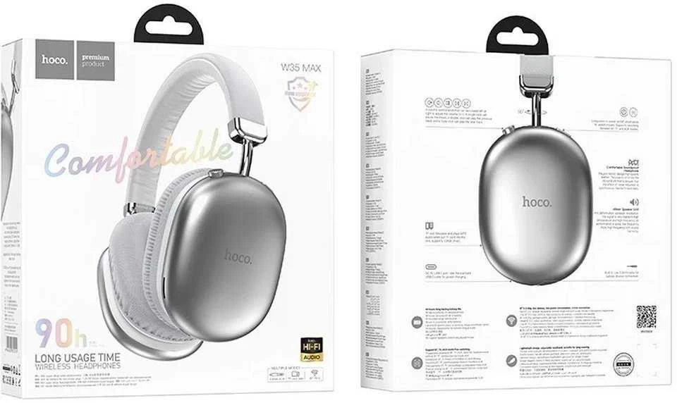 Bluetooth ausinės Hoco W35 sidabrinės