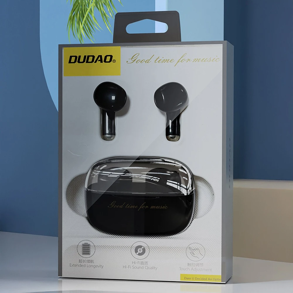 Dudao U8 TWS Belaidės In-Ear ausinės – juodos spalvos