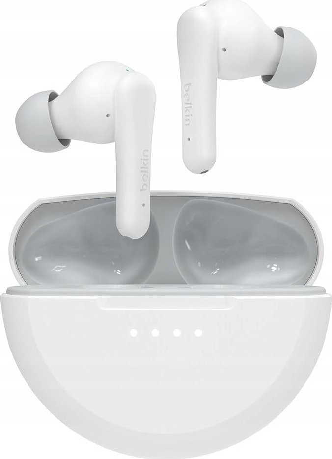 Belkin Soundform Nano2 baltos ausinės su įkrovimo dėklu