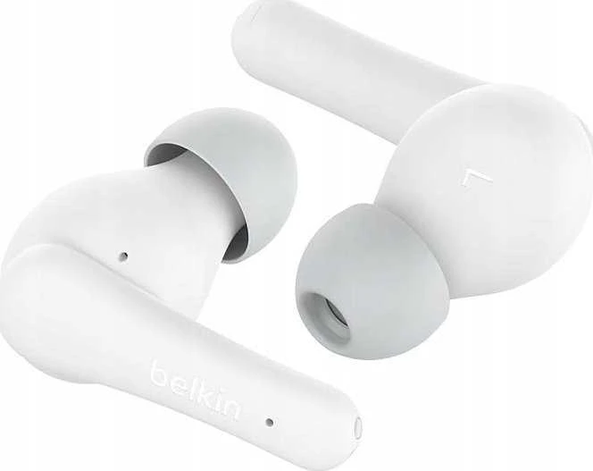 Belkin Soundform Nano2 baltos ausinės iš arti
