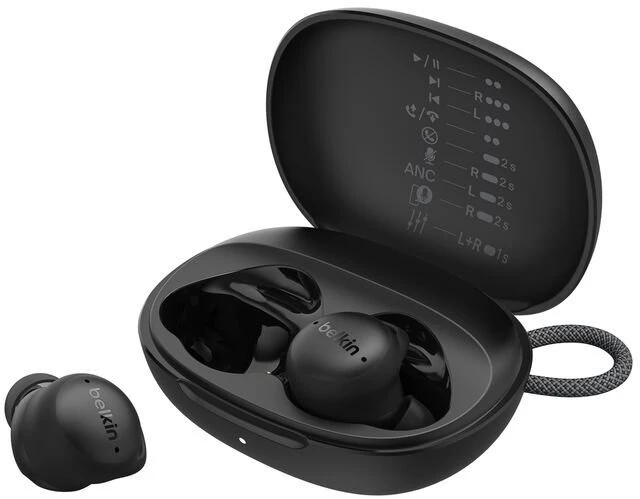 Belkin Soundform Isolate triukšmą slopinančios ausinės, juodos, AUC017hqBK