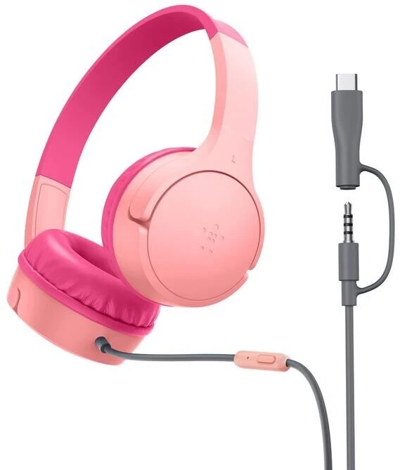 Belkin Rožinė SOUNDFORM MINI WIRED ON-EAR - Ausinės - USB-C 3.5MM Rožinis