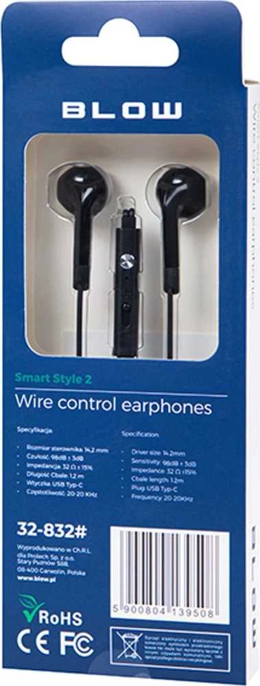 BLOW B-17 Juodas USB-C ausinės