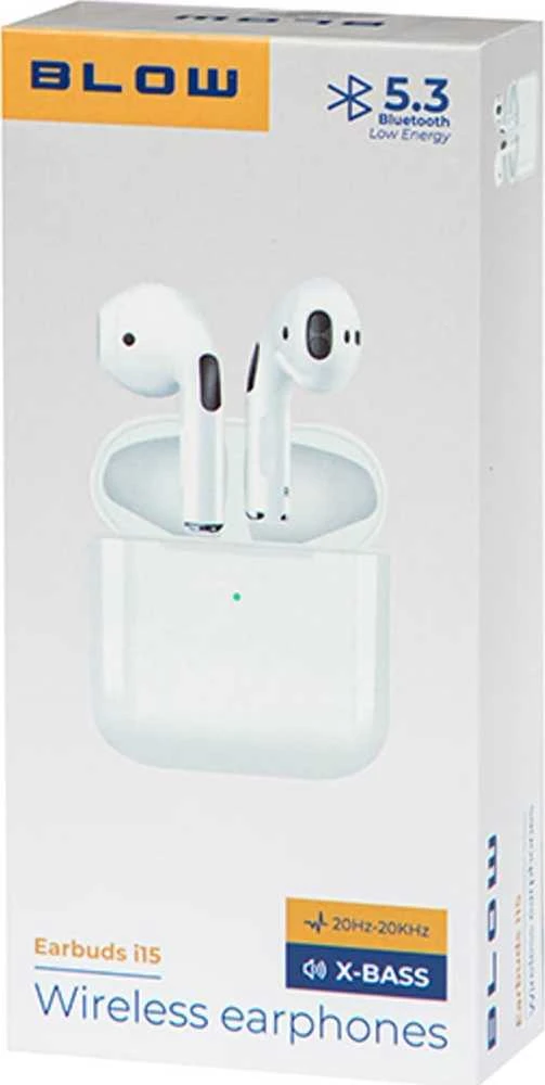 32-826# BLOW Earbuds i15 Baltas ausinės