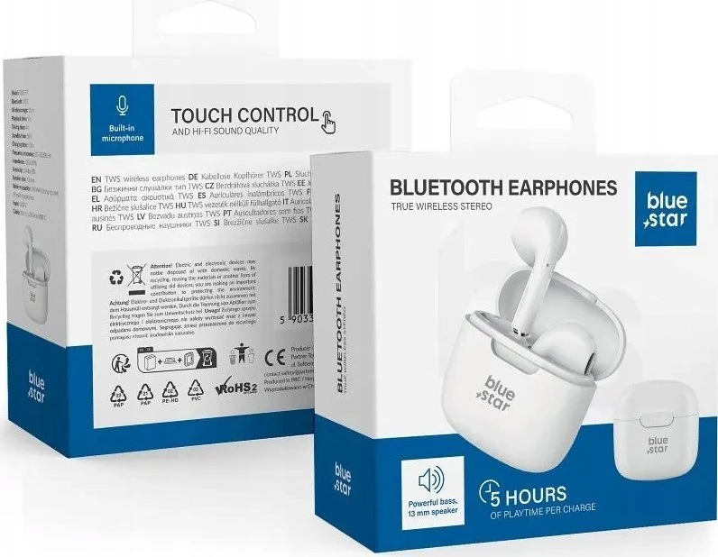 BlueStar Belaidės ausinės Blue Star FI7 TWS baltas