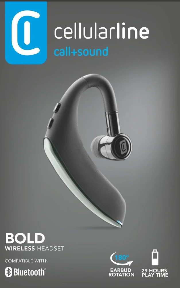 Cellular Line Ausinės Cellularline Bold Juodas (BTBOLDK)