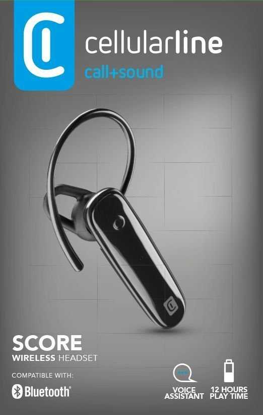 Cellular Line Ausinės Cellularline Score Juoda (BTSCOREK)